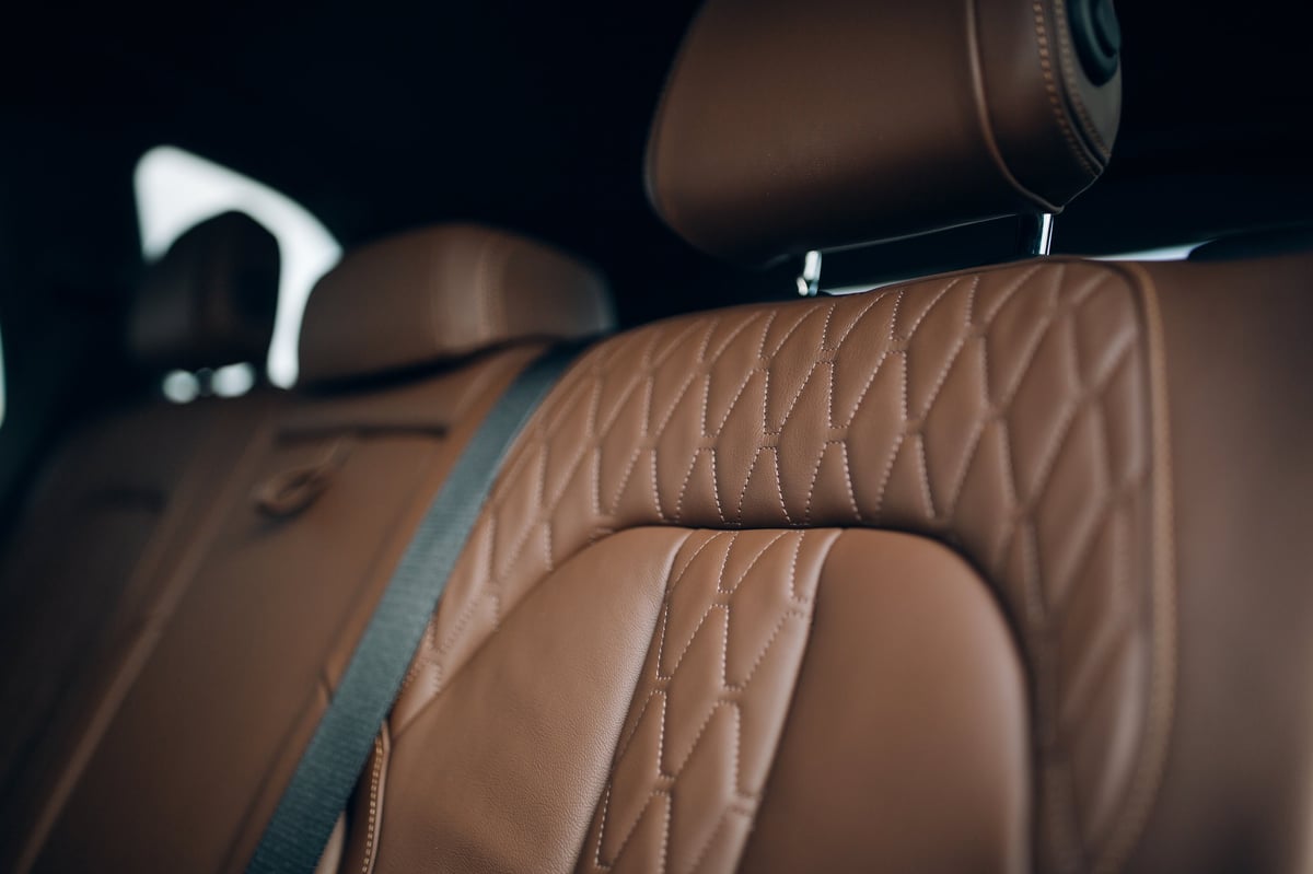 Premium leather interior of a Premier Transport vehicle